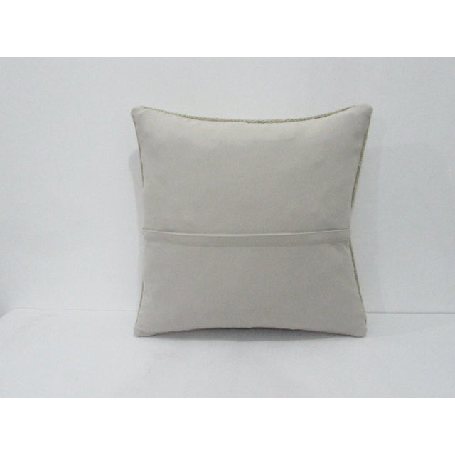 Traditional Ivory Turkish Cushion Cover For Sale - Image 3 of 4