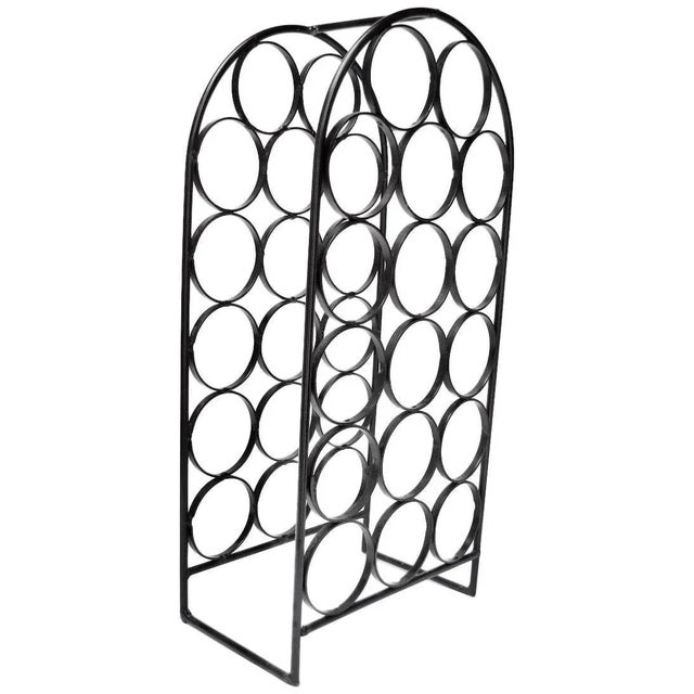 Arthur Umanoff Wrought Iron Seventeen-Bottle Wine Holder For Sale - Image 13 of 13