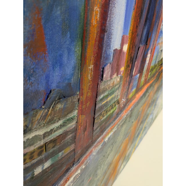 Early 21st Century Mathews Bridge Ii, Abstract Expressionist Mixed-Media, Marsha Glazière For Sale - Image 5 of 8