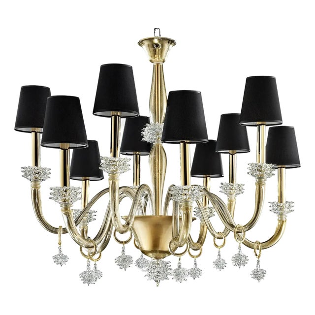 Modern Venetian Rostrato Murano Glass Chandelier by Simoeng for Simoeng For Sale
