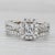 1.20ctw Leo Diamond Halo Engagement Ring Contoured Wedding Band 14k White Gold, Size 6 For Sale - Image 4 of 10