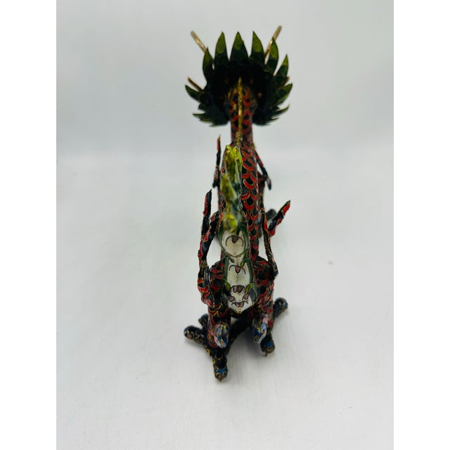 Metal Cloisonné Dragon For Sale - Image 7 of 7