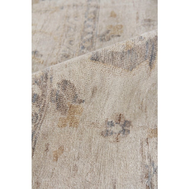 Oushak Hand-Knotted Wool Ivory Rug - 12'x15' For Sale In Los Angeles - Image 6 of 8