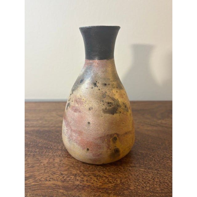 Mid-Century Modern Vintage Mid-Century Modern Studio Pottery Vase, Signed, Marbled Clay For Sale - Image 3 of 6