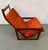Mid-Century Modern Unique Mid-Century Modern Teak Orange Lounge Chair For Sale - Image 3 of 9