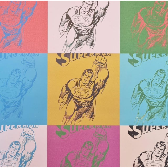After Andy warhol " Superman" limited edition lithograph by cmoa. stunning limited edition of 500 numbered in pencil with...