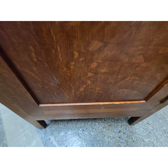 1910s Simple Oak Wardrobe Cabinet--Marked Down! For Sale - Image 11 of 11