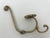 Vintage French Brass Wall Triple Coat Hook For Sale - Image 10 of 12