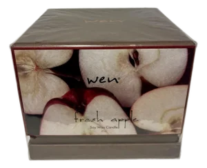 New Wen by Chaz Dean Fall Fresh Apple Deluxe Soy Wax Candle 22 Oz Sealed in Box!