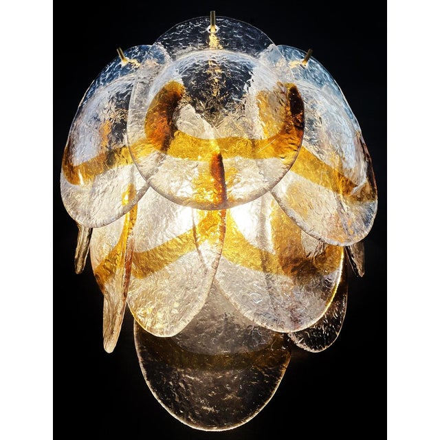 Vintage Italian Murano Wall Lights in Trasparent and Amber Glass, 1970, Set of 2 For Sale - Image 16 of 18