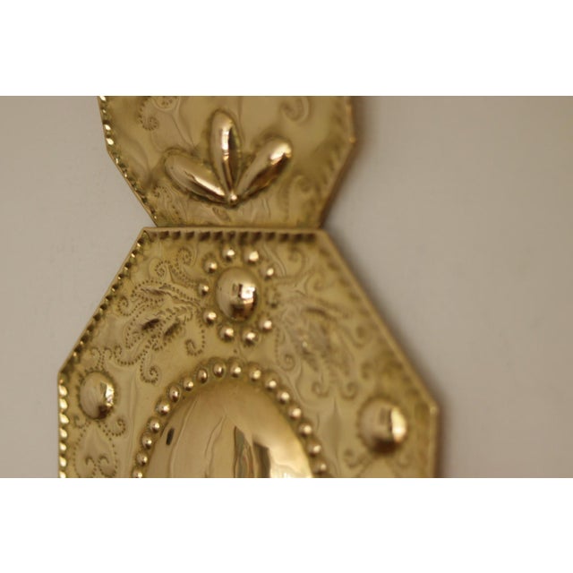 Metal Baroque Swedish Brass Sconces, Set of 2 For Sale - Image 7 of 13