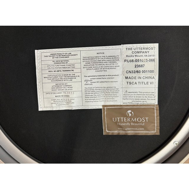 Ivanna Counter Stool, Silver - White For Sale In Los Angeles - Image 6 of 6