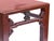 Distressed Reddish Brown Trapezoidal Geometric Lattice Panel Console Table For Sale - Image 13 of 13
