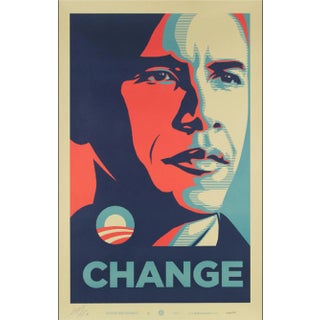 Shepard Fairey, Change: Obama, 2008, Lithograph For Sale