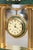 Traditional Mid 20th Century Empire Style Malachite and Gilt Bronze Portico Clock For Sale - Image 3 of 8