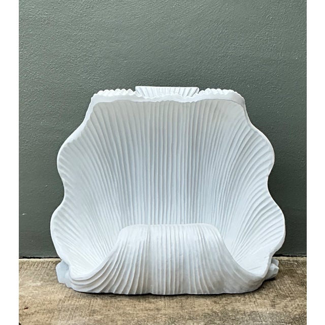Vintage White Clam Shell Table Pedestals - Pair For Sale - Image 14 of 15