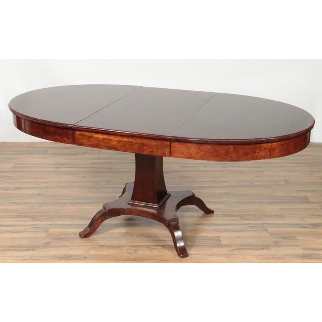 American Mid 20th Century Classical Style Birch Breakfast Dining Table For Sale - Image 3 of 6
