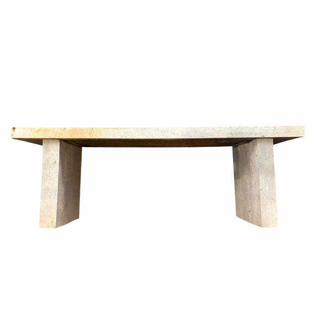 Embrace understated, organic elegance with this vintage minimalist solid wood bench. Featuring clean lines and a sturdy,...