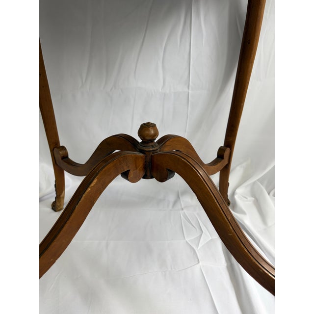 Chestnut Distressed Louis XV Revival Hand-Carved Parlor Table by Jb Van Sciver Co. - C. 1900 For Sale - Image 8 of 11