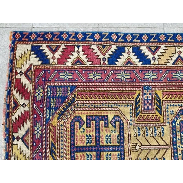 This is a vintage Turkish handknotted Anatolian OUSHAK rug. We collect Vintage rugs from Anatolia, which is the eastern part