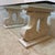 Off-white Kreiss Double Pedestal + Beveled Glass Top Dining Table For Sale - Image 8 of 11