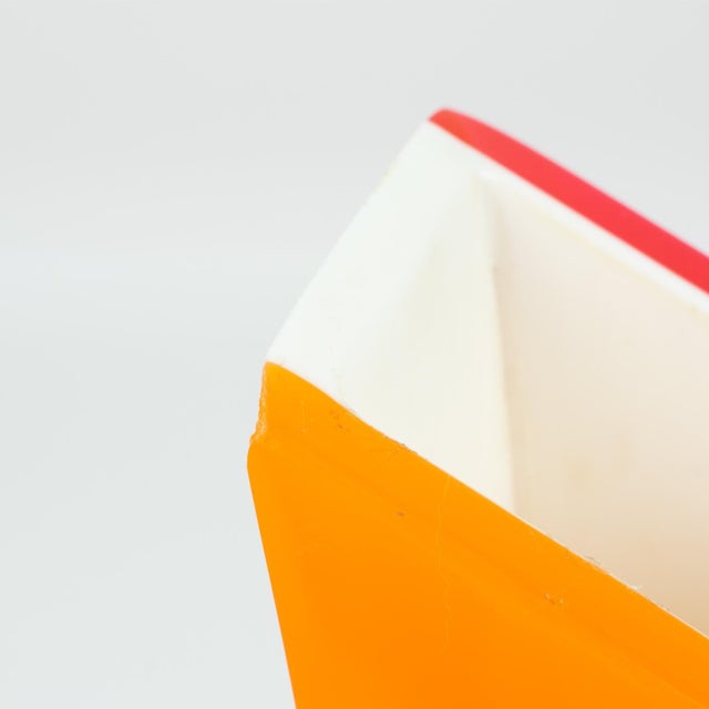 Villeroy & Boch Neon Color-block Lucite Vase, a pair, circa 1990 For Sale - Image 10 of 11