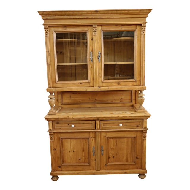 Antique Kitchen Cupboard in Spruce, 1890s For Sale
