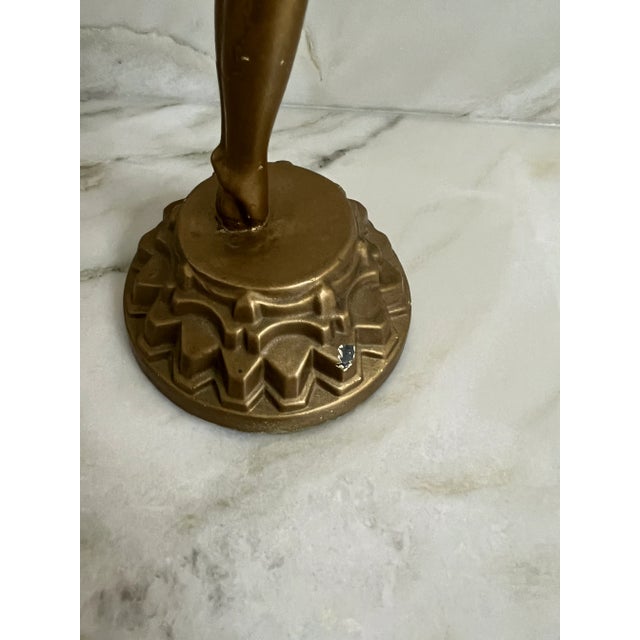 Art Deco 1920's Art Deco Frankart Style Nude Woman Smoking Standing Ashtray For Sale - Image 3 of 11