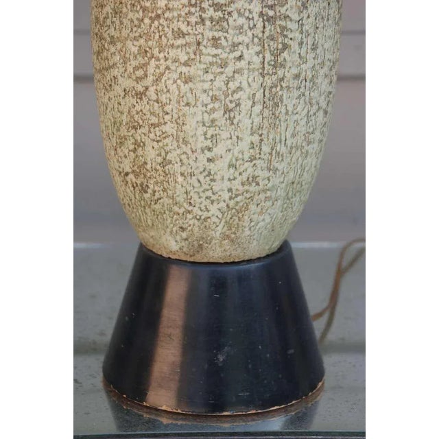 Mid 20th Century Studio Ceramic Oblong Lamp For Sale - Image 5 of 7