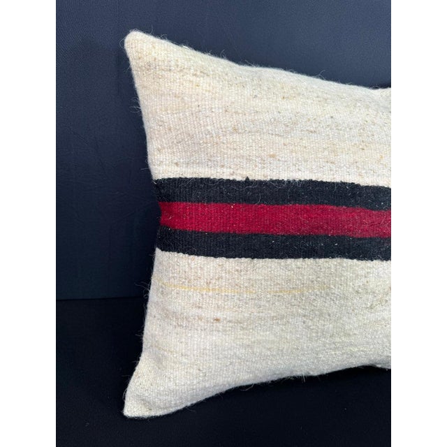 Turkish Hemp Pillow Cushion Natural Beige Black Cushion Cover 20"x20" #30540 Enhance your home decor with our Kilim Pillow...