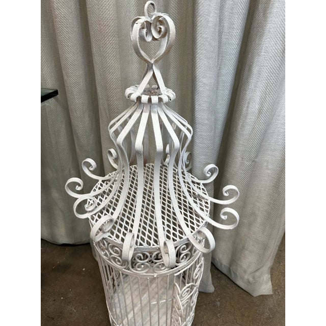 Spectacular Wrought Iron Antique Birdcage For Sale In Miami - Image 6 of 6