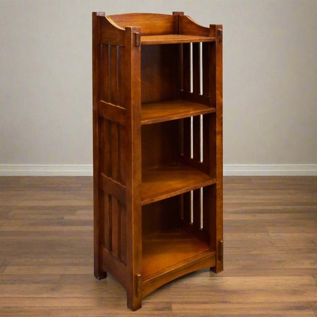 Brown Mission / Arts and Crafts Style Open Bookcase - Model 5284 For Sale - Image 8 of 15