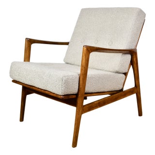 Vintage Stefan Armchair in Oak Wood from PRL, 1970s For Sale
