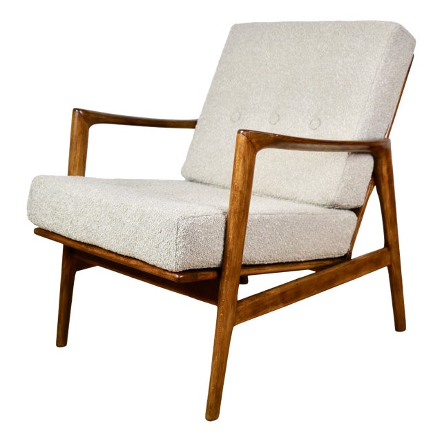 Vintage Stefan Armchair in Oak Wood from PRL, 1970s For Sale