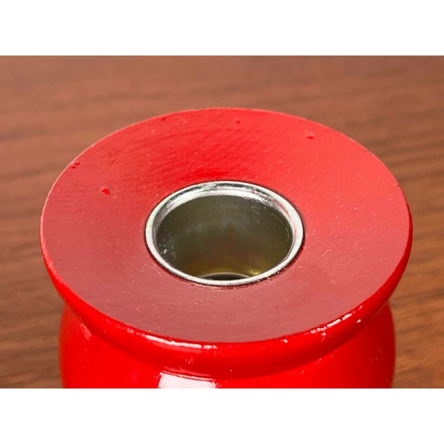 Mid-Century Traditional Swedish Wooden Candleholders, 1960s, Set of 2 For Sale - Image 9 of 12