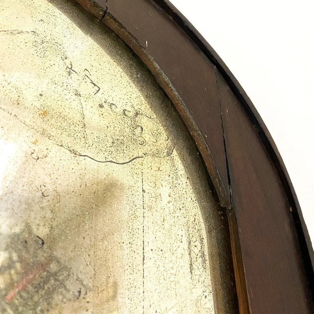 Small Antique Italian Walnut Frame Mercury Mirror, 1900s For Sale - Image 3 of 11