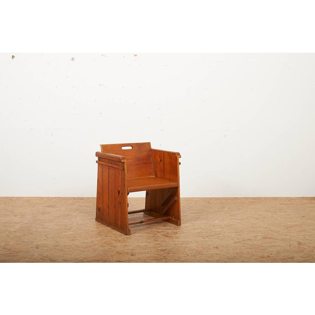 Children's Armchair in Wood, 1940s For Sale - Image 6 of 13