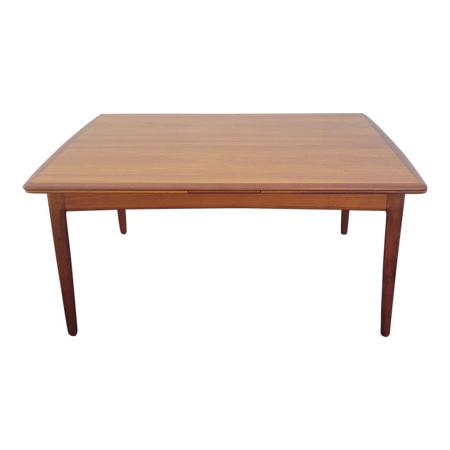 1960s Mid Century Danish Teak Dining Table For Sale