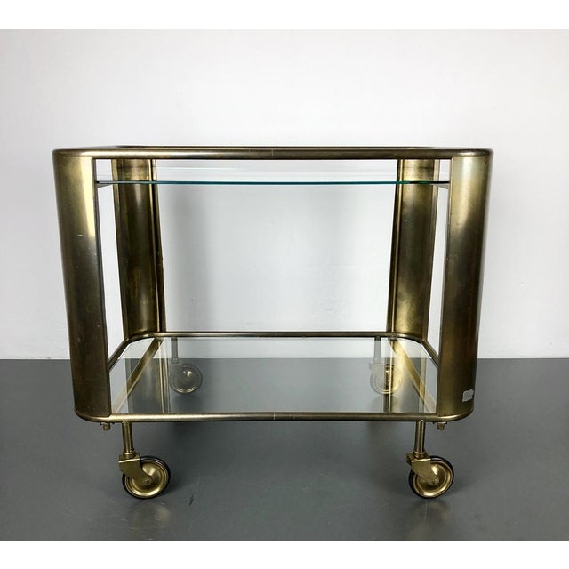 Bar Wagon in Brass and Glass, 1950s For Sale - Image 9 of 18