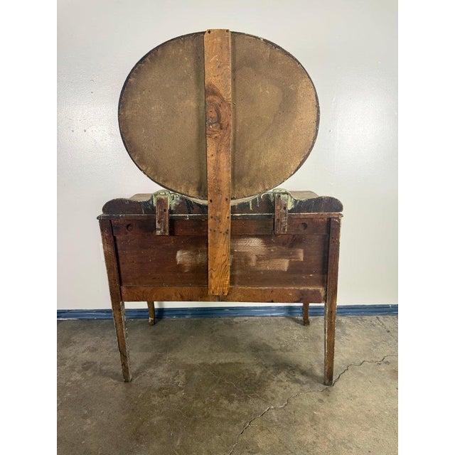 French Provincial Dresser With Mirror in Distressed Rococo Style For Sale - Image 17 of 18