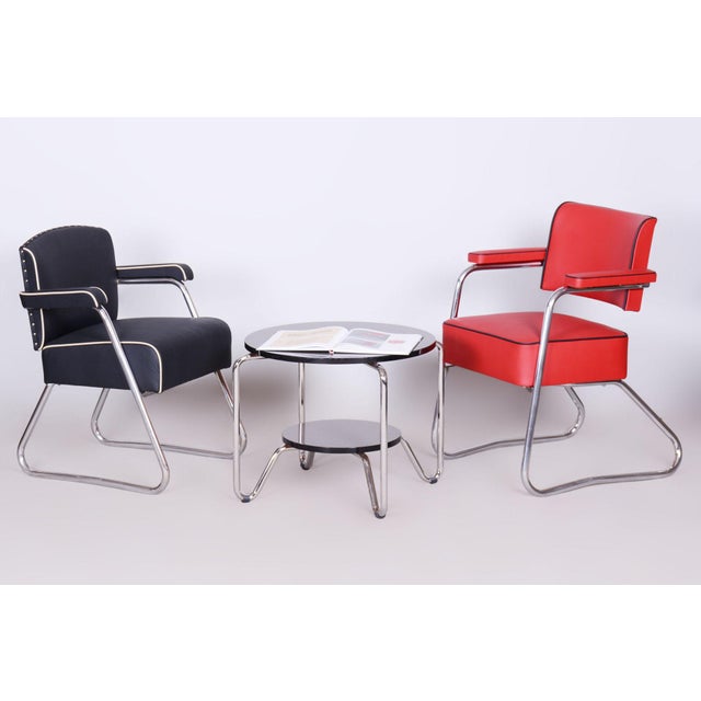 German Bauhaus Armchair in Leather attributed to G. Rohde for Mauser, 1930s For Sale - Image 10 of 12