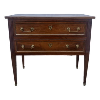 French 19th Century Louis XVI Walnut Chest of Drawers For Sale