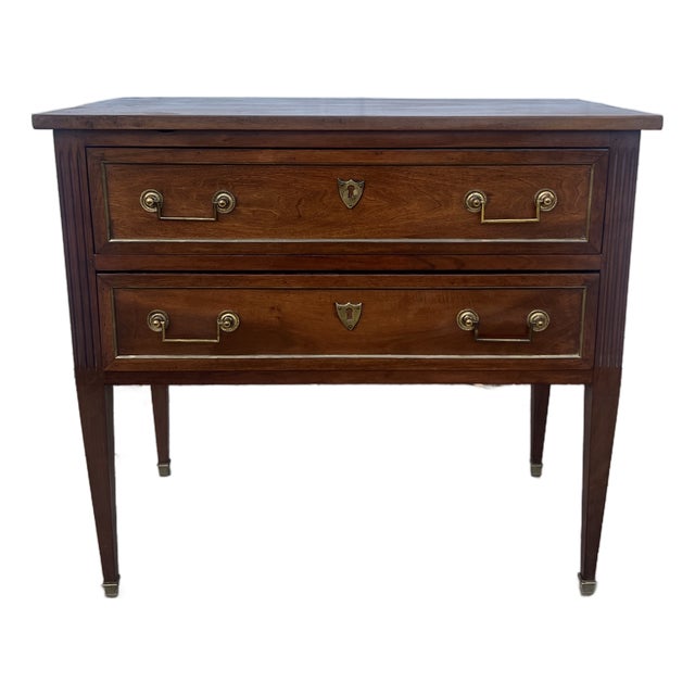 French 19th Century Louis XVI Walnut Chest of Drawers For Sale