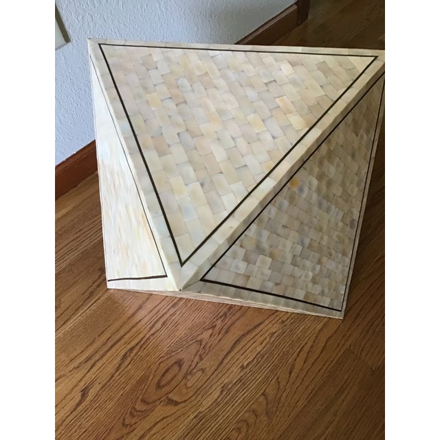 1970s Attributed to Maitland Smith Tessellated Stone End Table, Side Table, Accent Table For Sale - Image 10 of 10