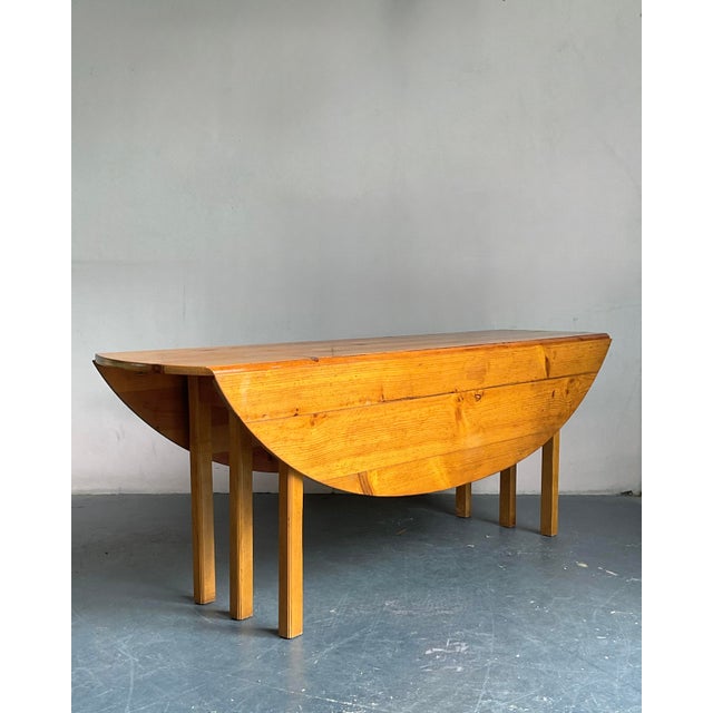 Mid-Century Modern Vintage Boho Baker Milling Road Drop Leaf Table For Sale - Image 3 of 9