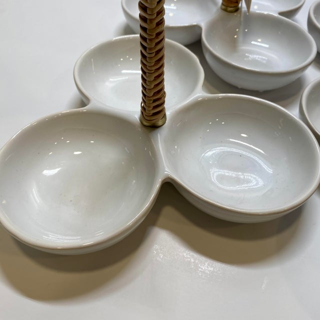 Boho Chic Frontgate Savannah Snack Caddy Serving Bowls For Sale - Image 3 of 15