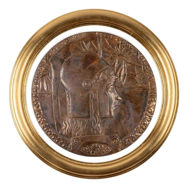 Art Nouveau Pallas Athena Panel by Georg Klimt, 1900 For Sale