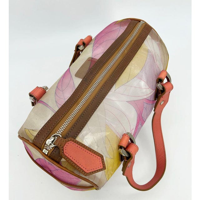 Pink Late 20th Century Emilio Pucci Mesh Print Speedy Handbag For Sale - Image 8 of 11