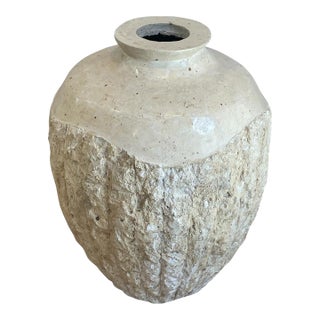 1980s Mactan Tessellated Stone Floor Vase 24.5" For Sale