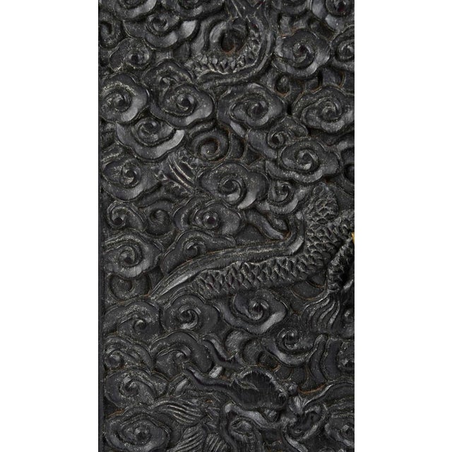 Mid 20th Century Chinese Hardwood Carved Valuables Cabinet For Sale - Image 4 of 9